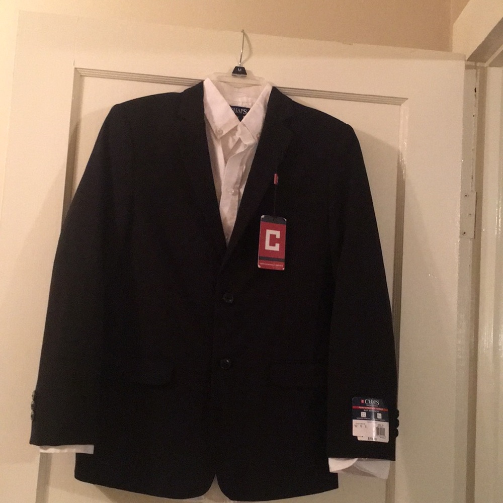 Boys black blazer w/ oxford shirt